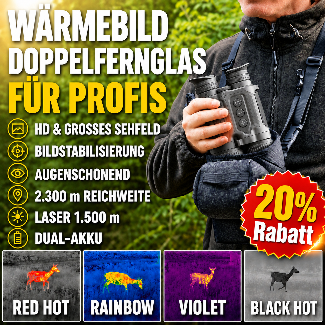 Merger LRF XT50 Wärmebild-Fernglas für Profis